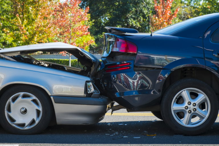 Car accident scene in Idaho Falls
